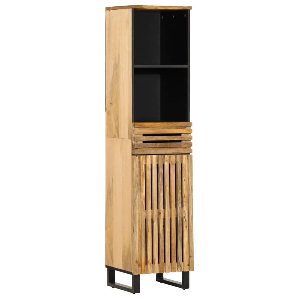 vidaXL Sideboard Brown and Black Solid Mango Wood and Steel Sideboard image