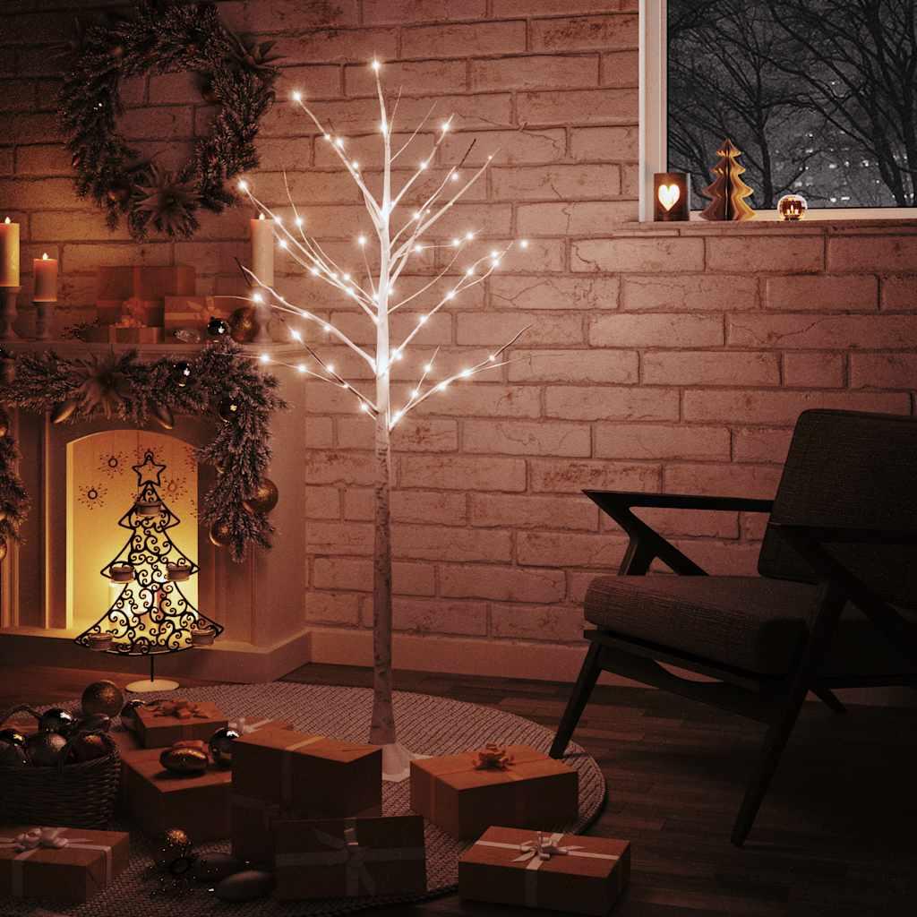 vidaXL Artificial Christmas Tree Warm White Steel Tall image