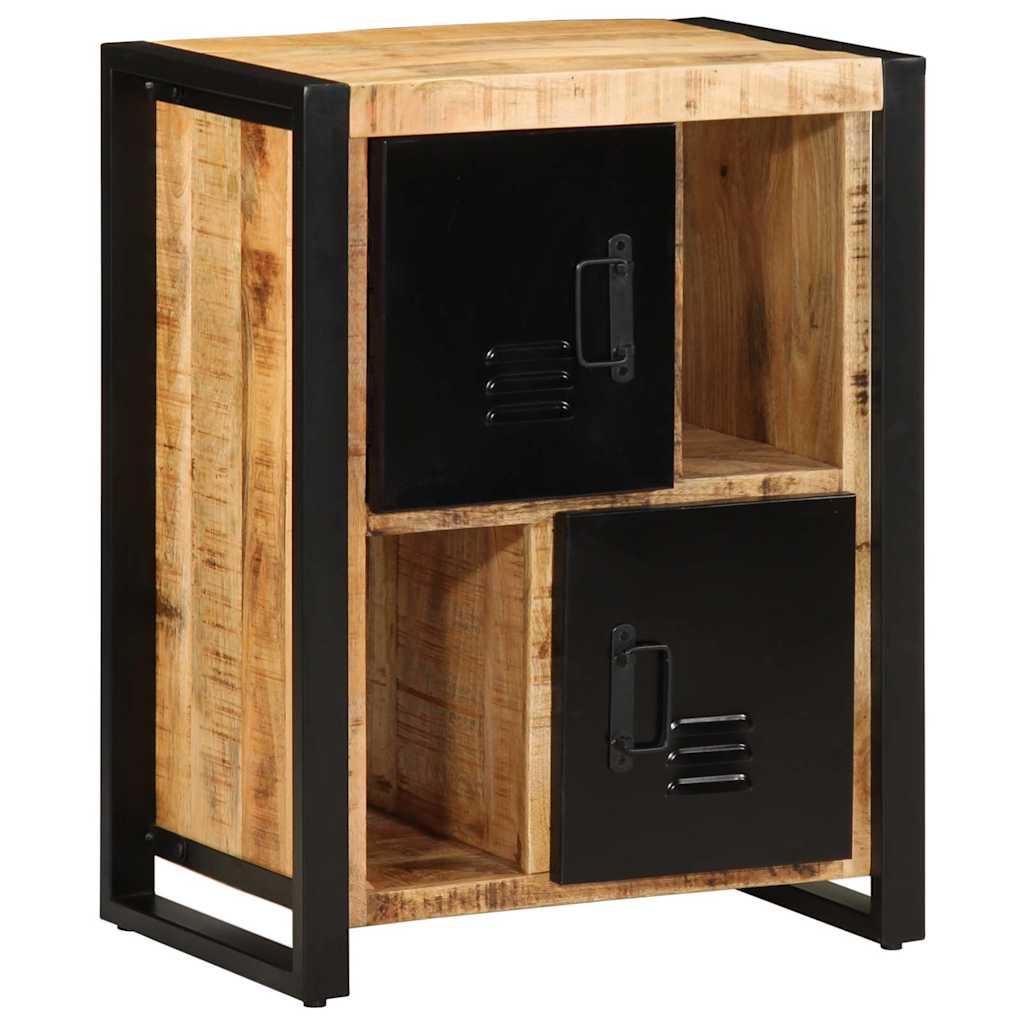 vidaXL Sideboard Mango Wood Natural Solid Rough Mango Wood, Iron Medium image