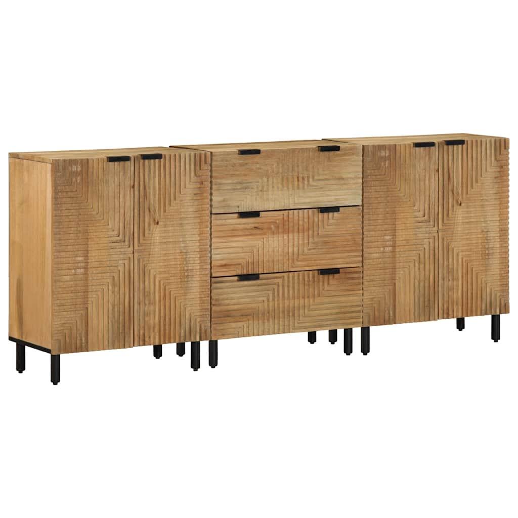 vidaXL Sideboard Brown Solid Mango Wood Medium Sideboard Rectangular image