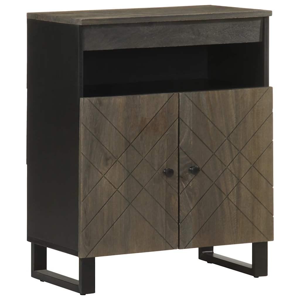 vidaXL Sideboard Black Solid mango wood with grey finish Medium image