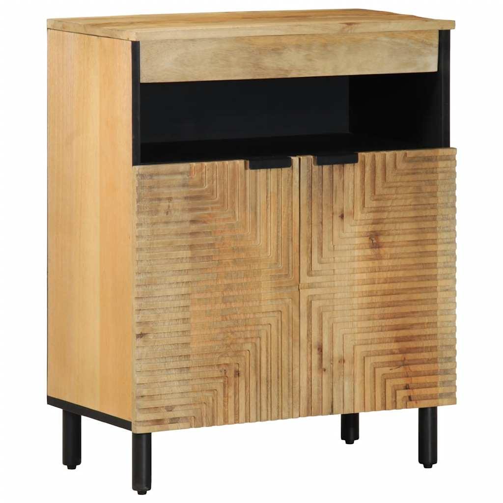 vidaXL Sideboard Mango desert brown Solid Mango Wood 23.6 x 13.0 x 29.5 in image
