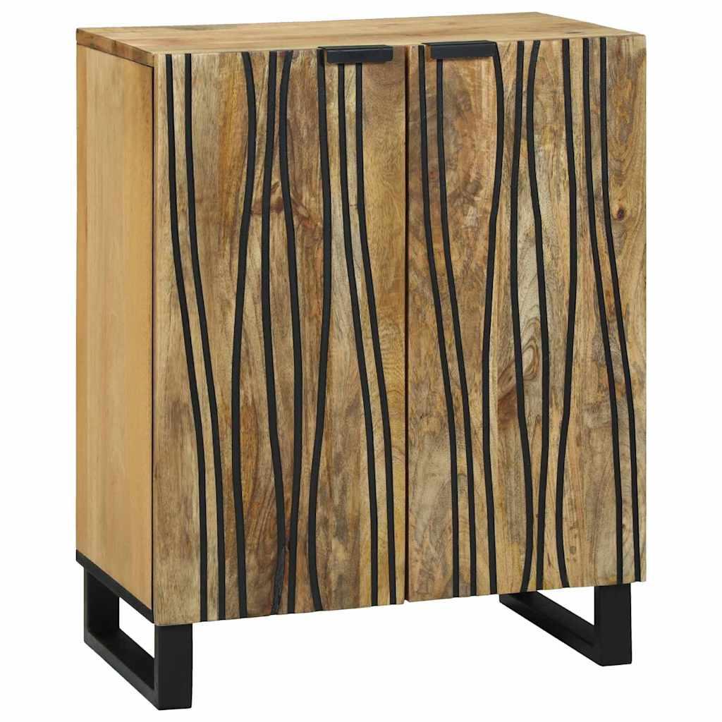 vidaXL Sideboard Natural 23.62 x 13.19 x 29.53 in Solid Mango Wood image