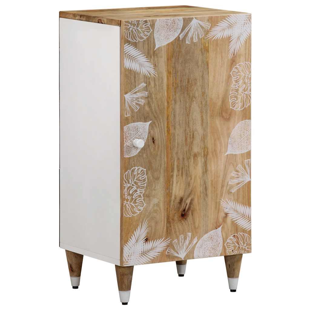 vidaXL Sideboard Mango natural with white Solid mango wood image
