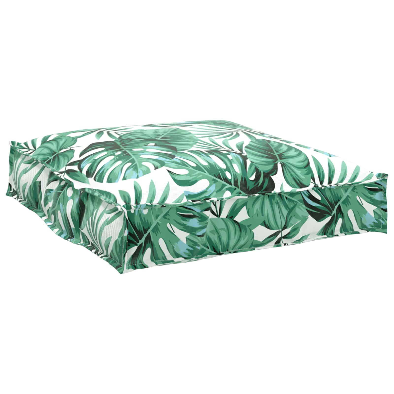 vidaXL Cushion Oxford Fabric Leaf Pattern 27.56 x 27.56 x 4.72 in