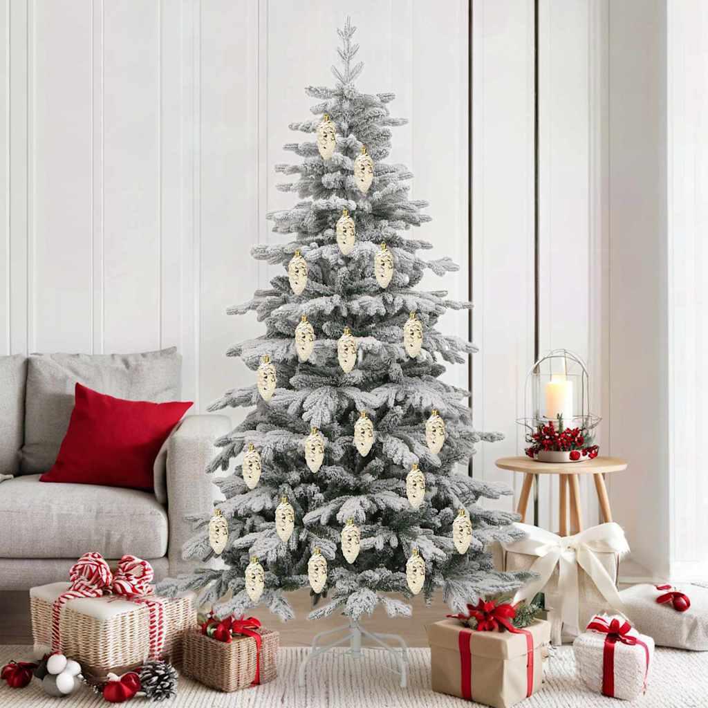 vidaXL Christmas Pine Cone Ball 40 pcs Gold 1.57 x 3.54 in Plastic image