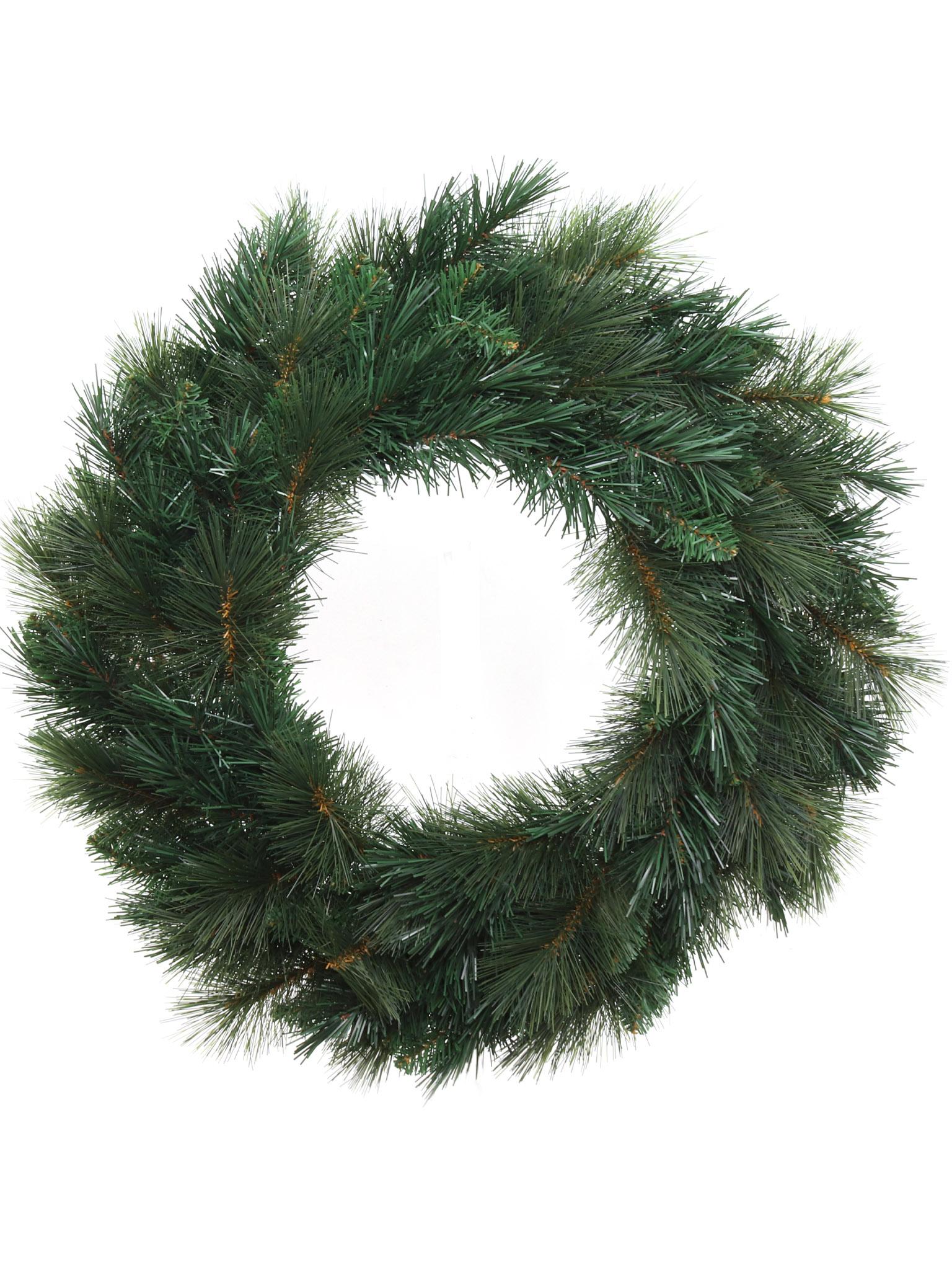 24 Inch Super Mixed Spruce Artificial Pine Wreath - 150 Tips (lot of 1) SALE ITEM image