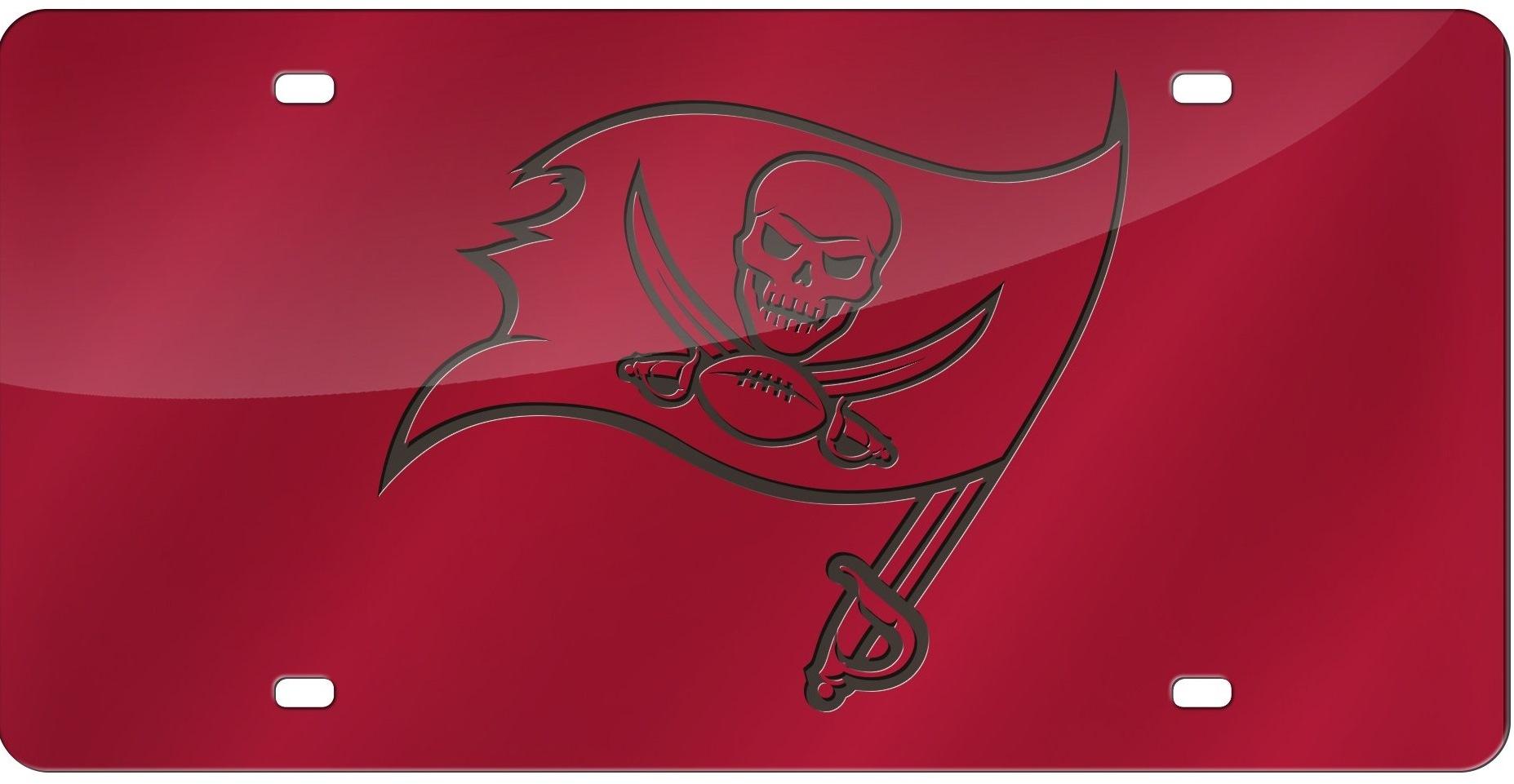 Tampa Bay Buccaneers Pewter Laser License Plate image