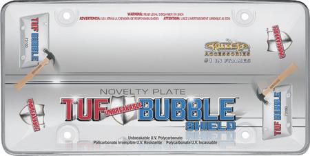 Tuf - Unbreakable - Clear Acrylic Bubble License Plate Shield image