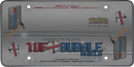 Tuf - Unbreakable - Smoke Acrylic Bubble License Plate Shield image