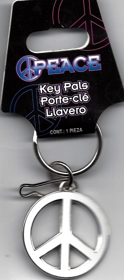Peace Sign Metal Keychain image