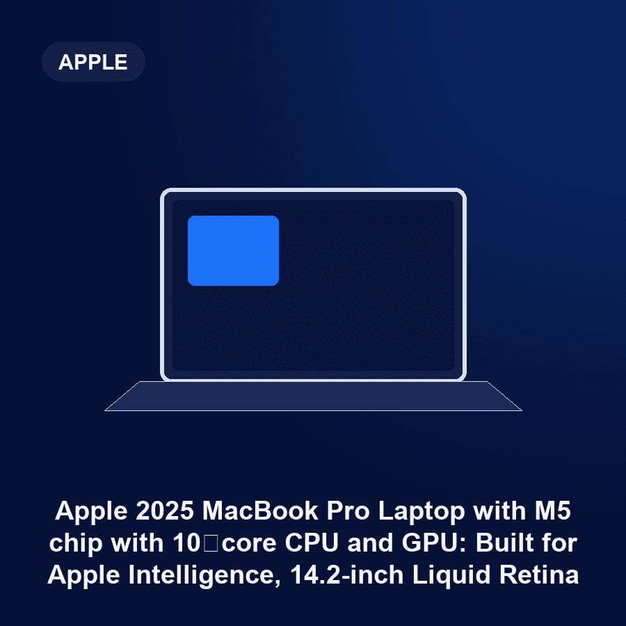 Apple 2025 MacBook Pro Laptop with M5 chip with 10‑core CPU and GPU: Built for Apple Intelligence, 14.2-inch Liquid Retina XDR Display, 24GB Unified Memory, 1TB SSD Storage, Space Black
