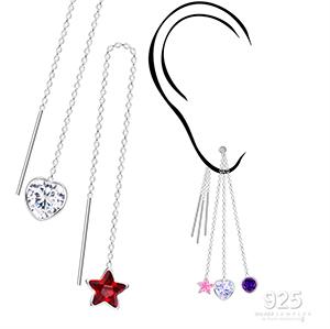 925 Silver Chain Earrings image