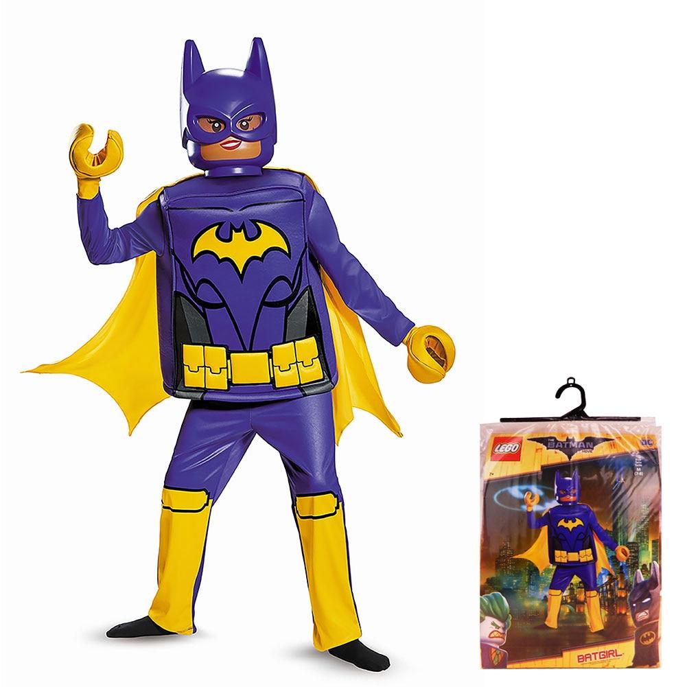 Lego Batgirl Lego Movie DLX Girls Costume Tunic Pants Cape Mask Hands S 4-6 image
