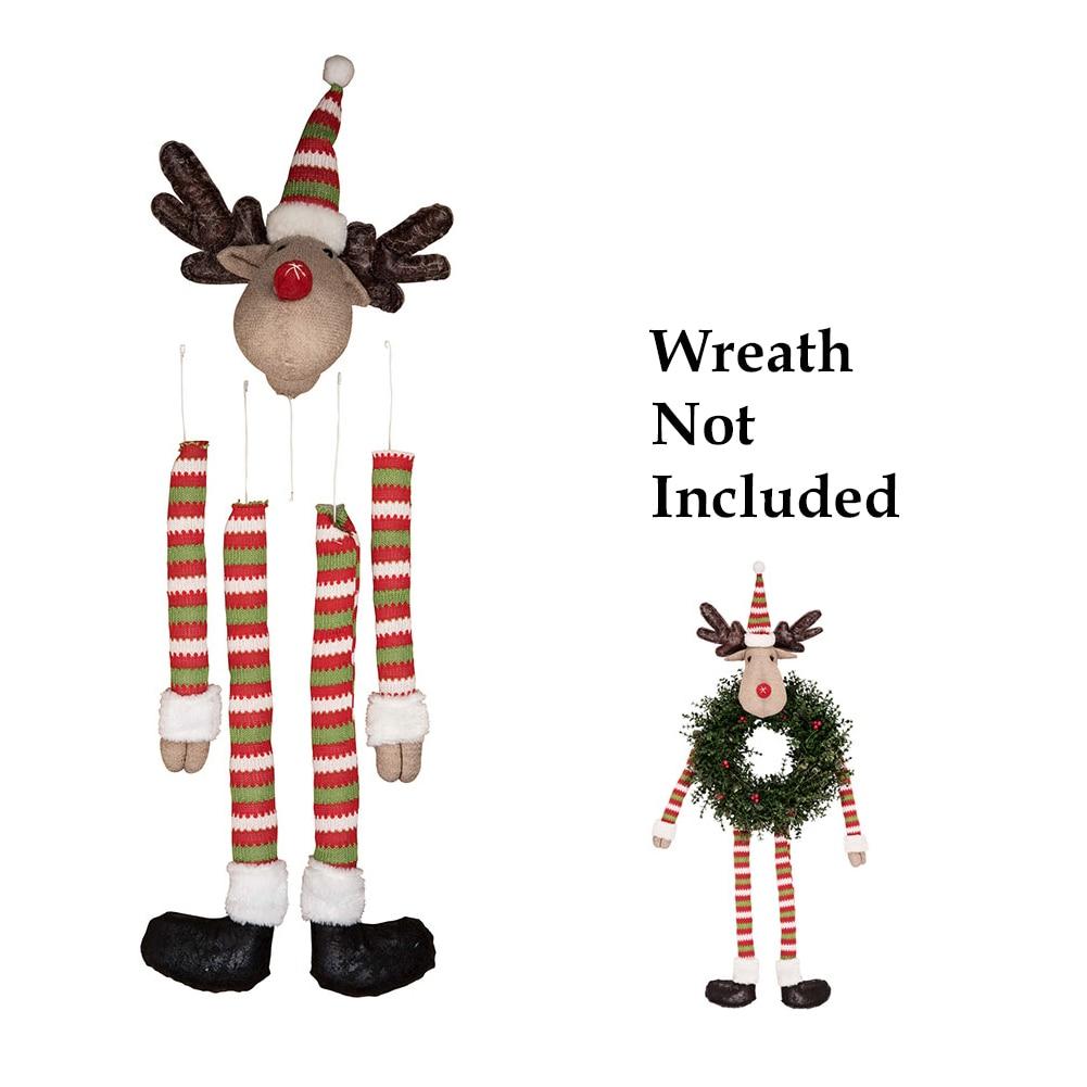 Plush Reindeer Wreath Decor Kit, 5 Piece, Head, Arms & Legs, Wreath Not Included image