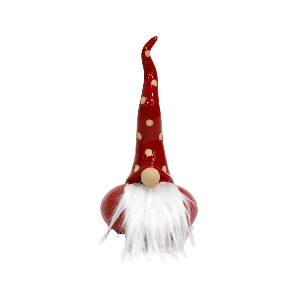 Winter Wonderland Collection Santa Gnome Table Decor Ceramic Large 4.5"x9"H image