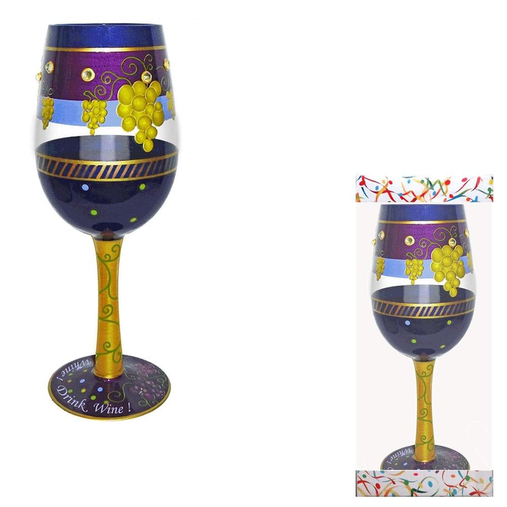 Gift Essentials Stem Wine Glass Don't Whine! Drink Wine! Bottom's Up 15oz Hand Wash image