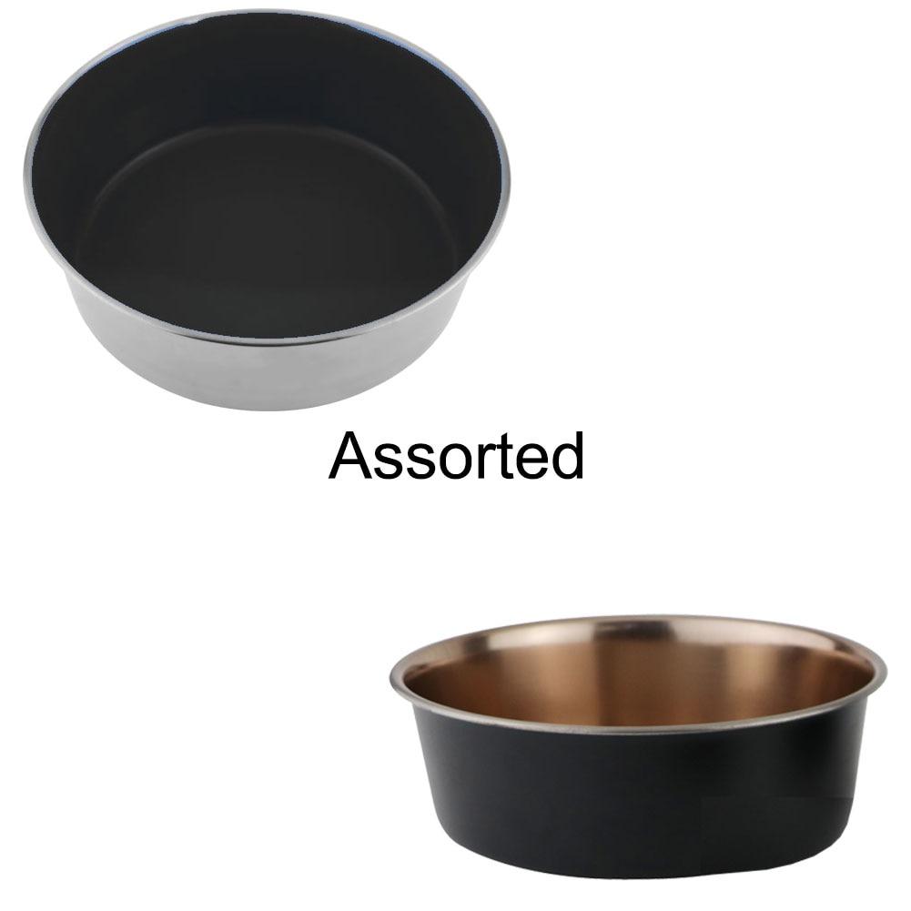 Heavy Bowl, Metal Pet Bowl, Assorted 6.5"Dx2.25"H image