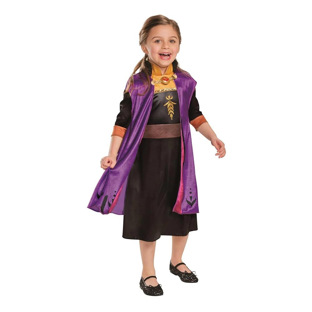 Disguise Disney Frozen 2 Anna Classic Dress w/Cloak Polyester Toddler Size S (4-6X)