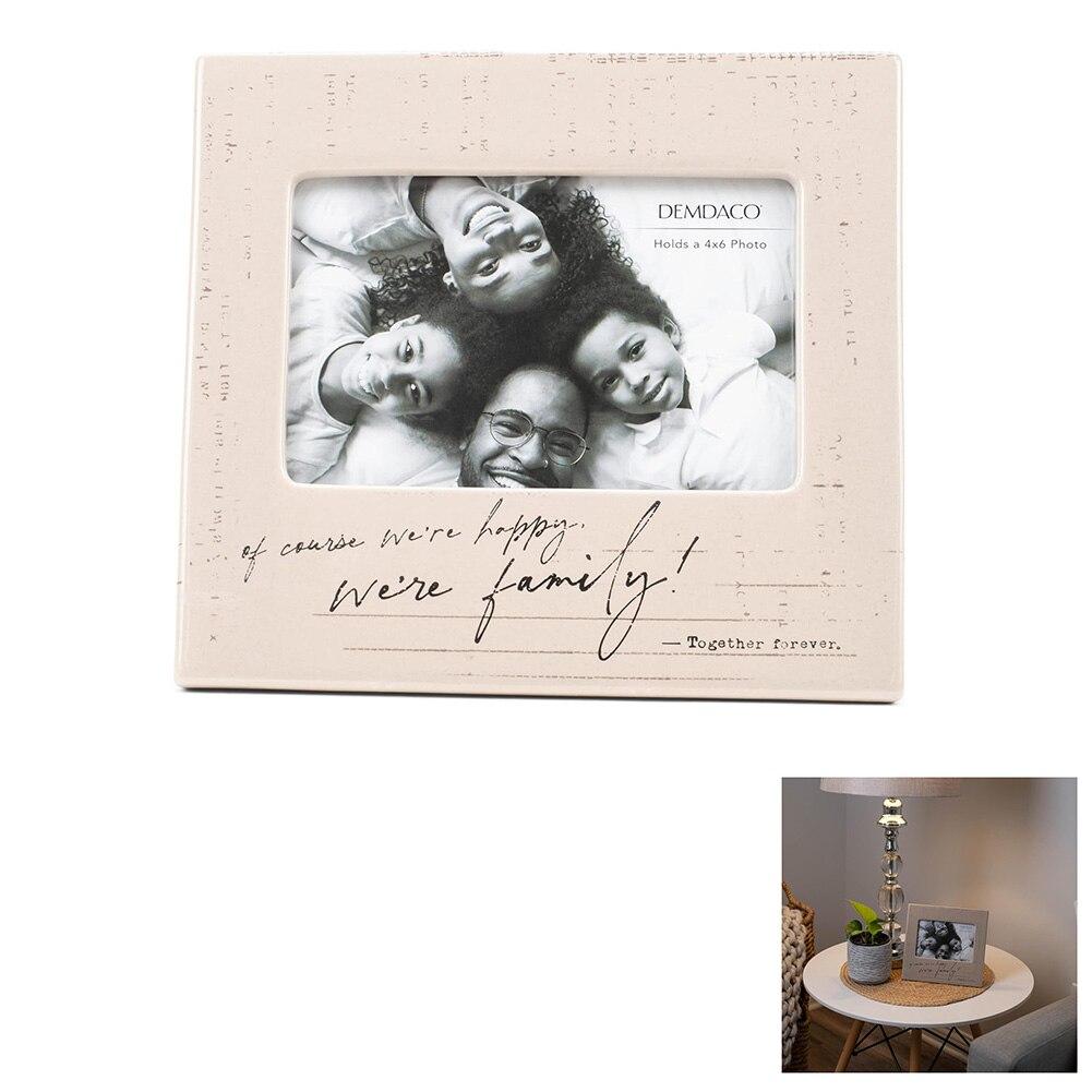 Demdaco Family Dear You Frame Holds 4"x6" Photo, Table Top, Ceramic, NO ONLINE SALES image
