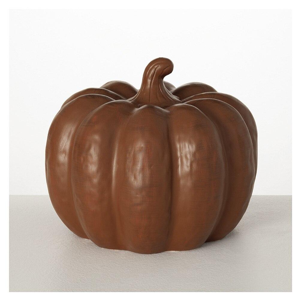 Sullivan Ceramic Pumpkin Decor, Brown, 10.5"Dx12"H image