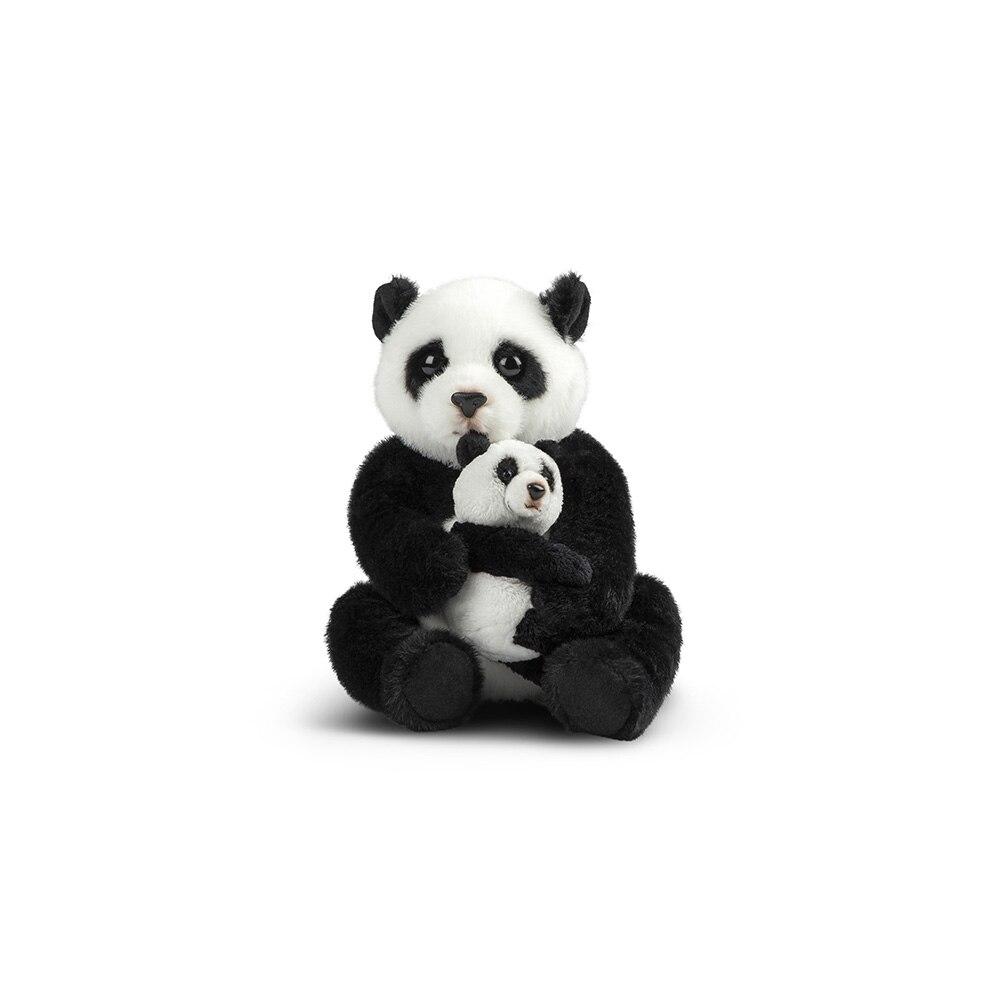 Demdaco Panda & Baby Plush Toy, Fabric, 6"x7"x9"H NO ONLINE SALES image