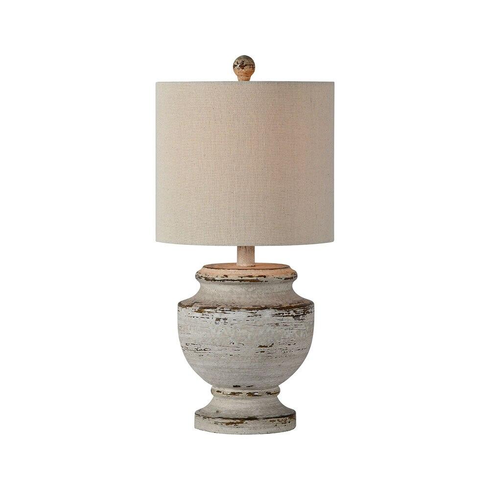 Forty West Lawson Resin Table Lamp w/Natural Linen Shade 10"Dx21"H Bulb Not Included image