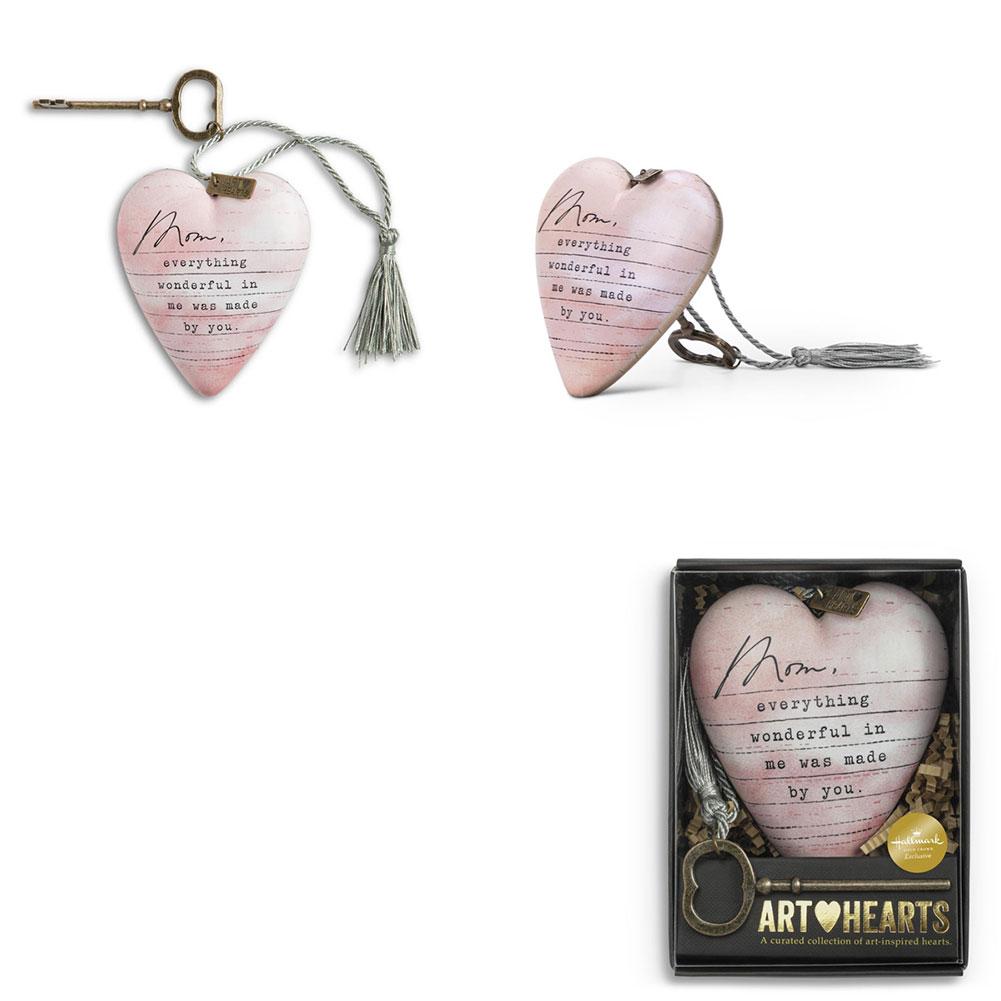 Demdaco Art Heart Ornament Mom, Everything Wonderful, Pink Hang/Stand 4"H NO ONLINE SALES image