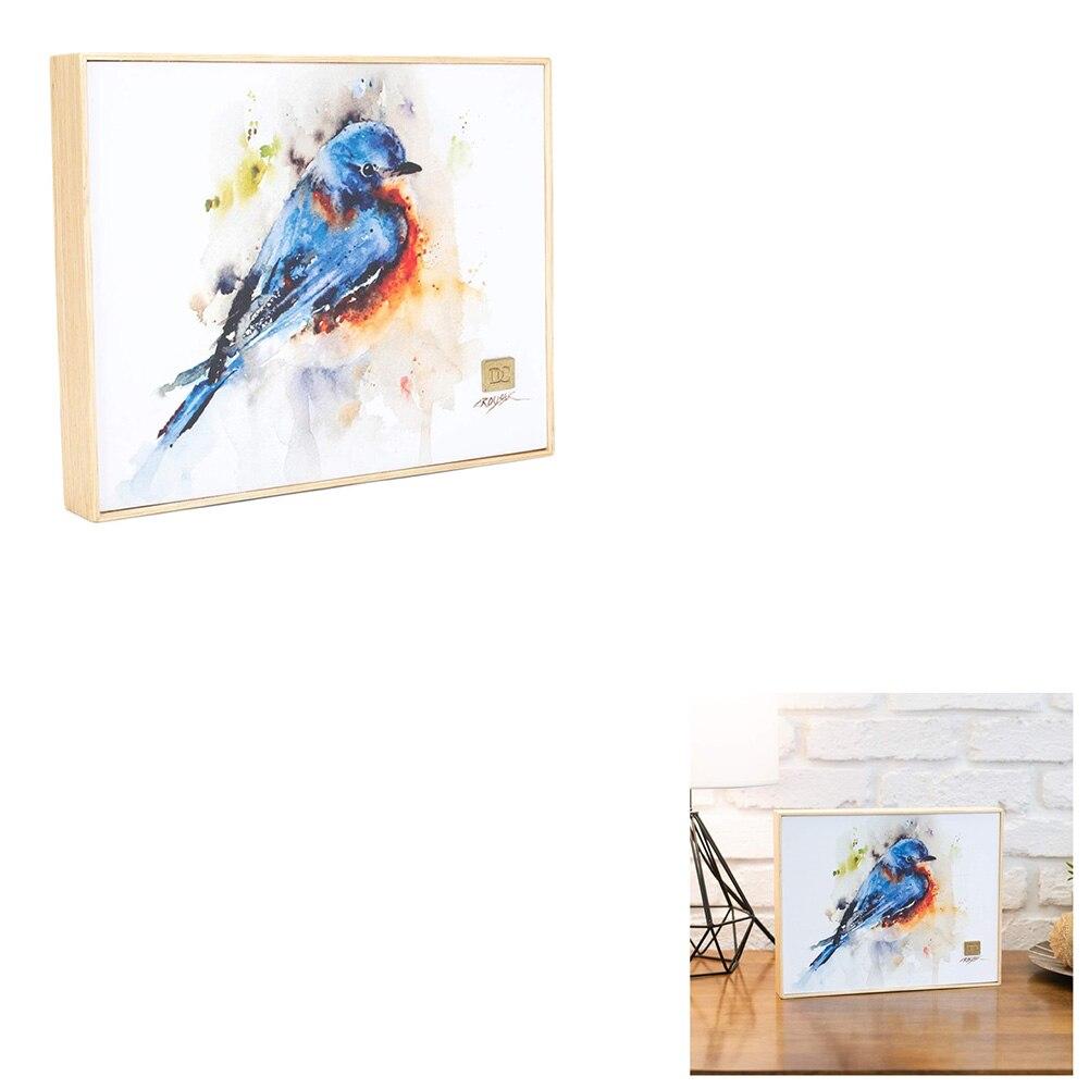 Demdaco Springtime Bluebird Wall Art, Canvas/Wood,10"x2"x8.5"H NO ONLINE SALES image