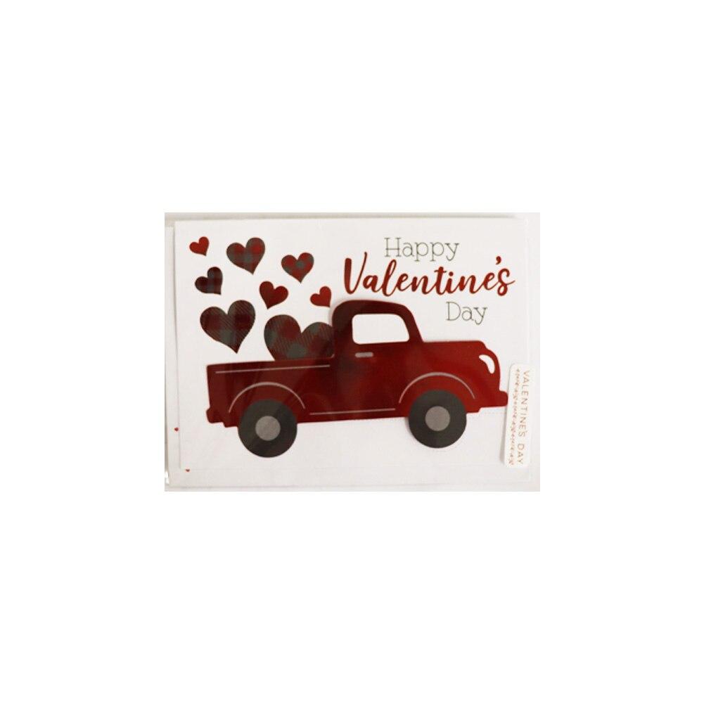 Blueink Truck Love Valentine's Day Folded Greeting Card w/Envelope, 5"x7" image
