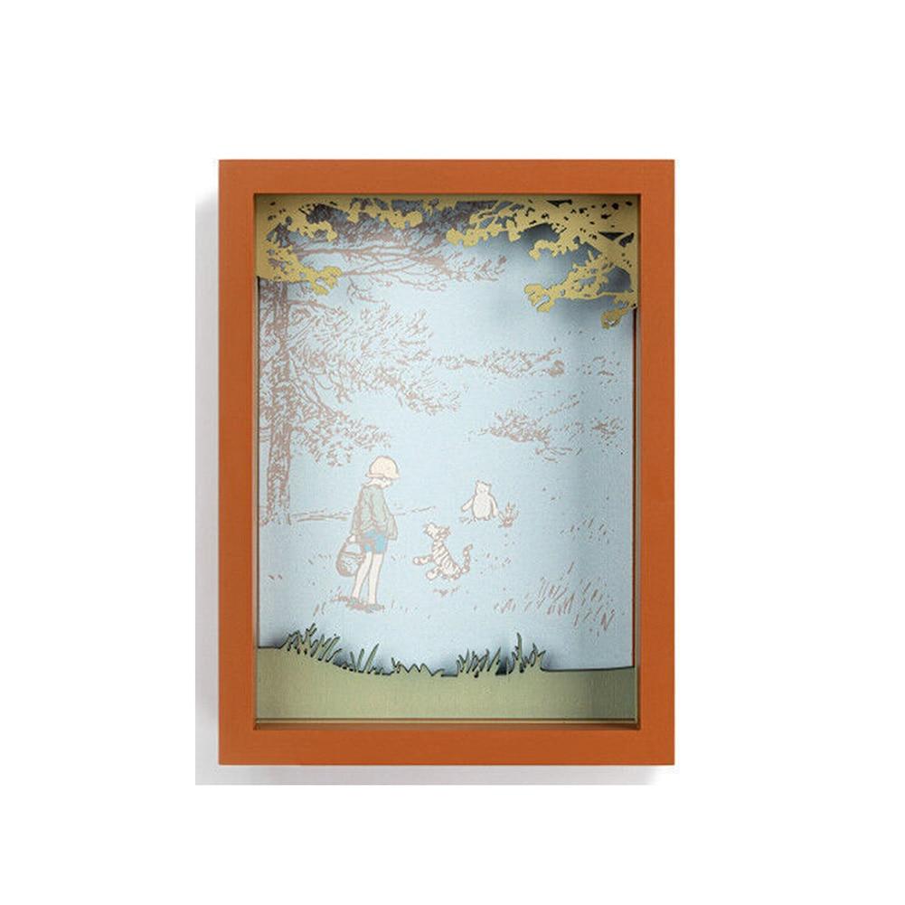 Demdaco Winnie-the-Pooh Pooh & Friends Shadow Box Frame, Wood, 6.4"x3"x8"H NO ONLINE SALES image