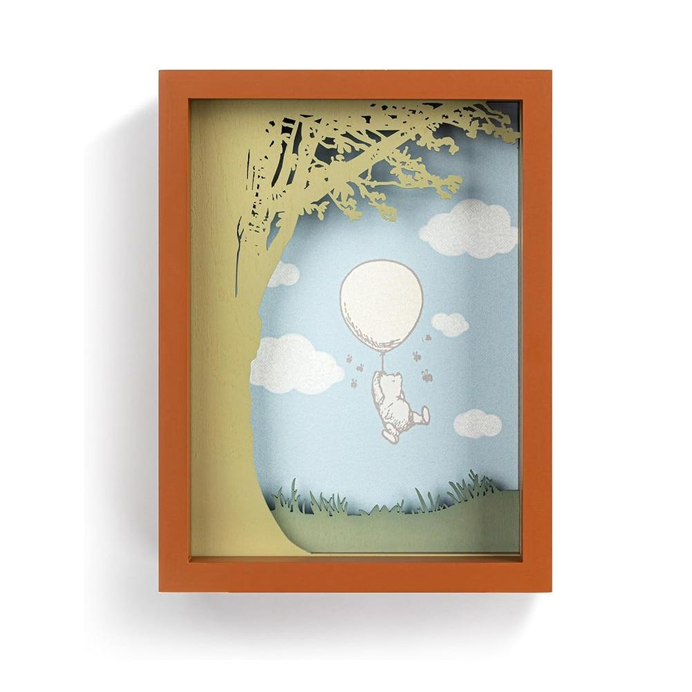 Demdaco Winnie-the-Pooh Balloon Shadow Box Frame, Wood, 6.4"x3"x8"H NO ONLINE SALES image