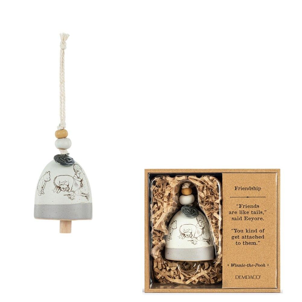 Demdaco Friendship Mini Bell, Stoneware, 2"Dx2"H, Hanging Height 6.5" NO ONLINE SALES image