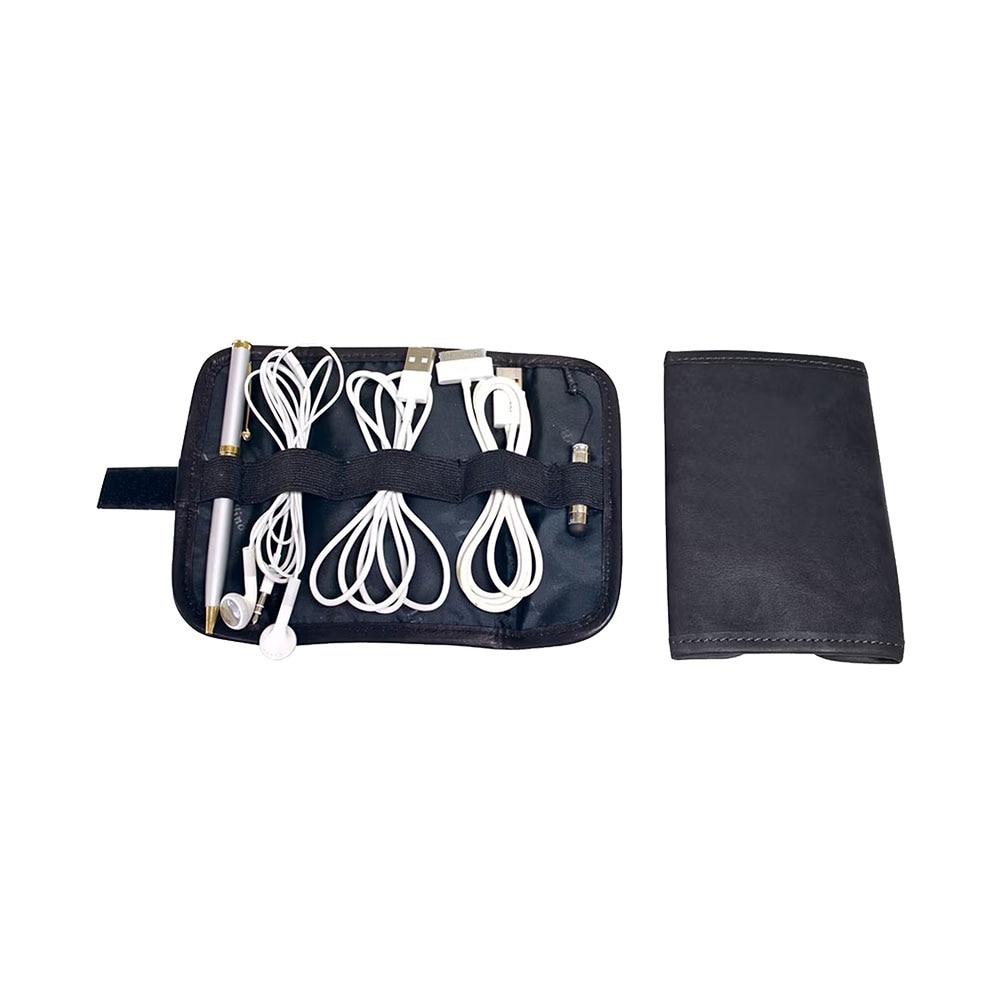 Bellino Cord Master Plus, Leather, Black, Closed 3.75"x5.5", Open 5.5"x7.65"