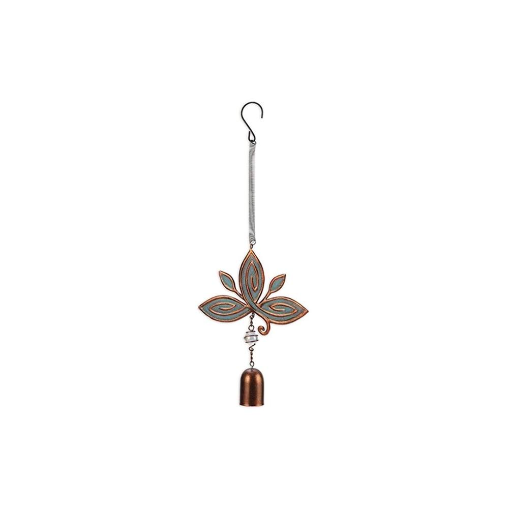 Sunset Vista Zen Leaf Bouncy Hanging Garden Ornament, Metal, 6"x11.8"H