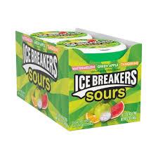 Ice Breakers Sour Watermelon Green Apple Tangerine Mints 1.5oz, 8ct image
