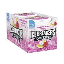 Ice Breakers Sparkling Raspberry Lemon Seltzer Mints 1.5oz, 8ct image