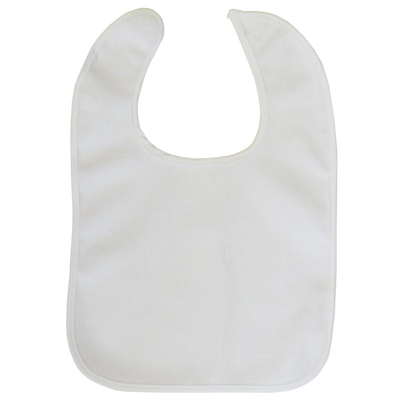White 2-Ply Terry Full-Size Infant Bib image