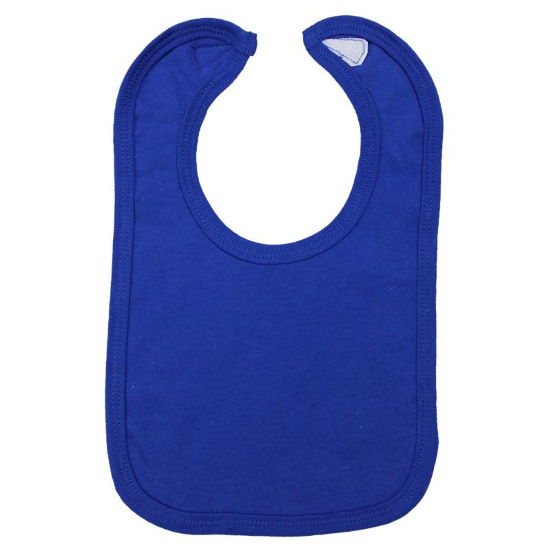 2-Ply Interlock Solid Royal Blue Infant Bib