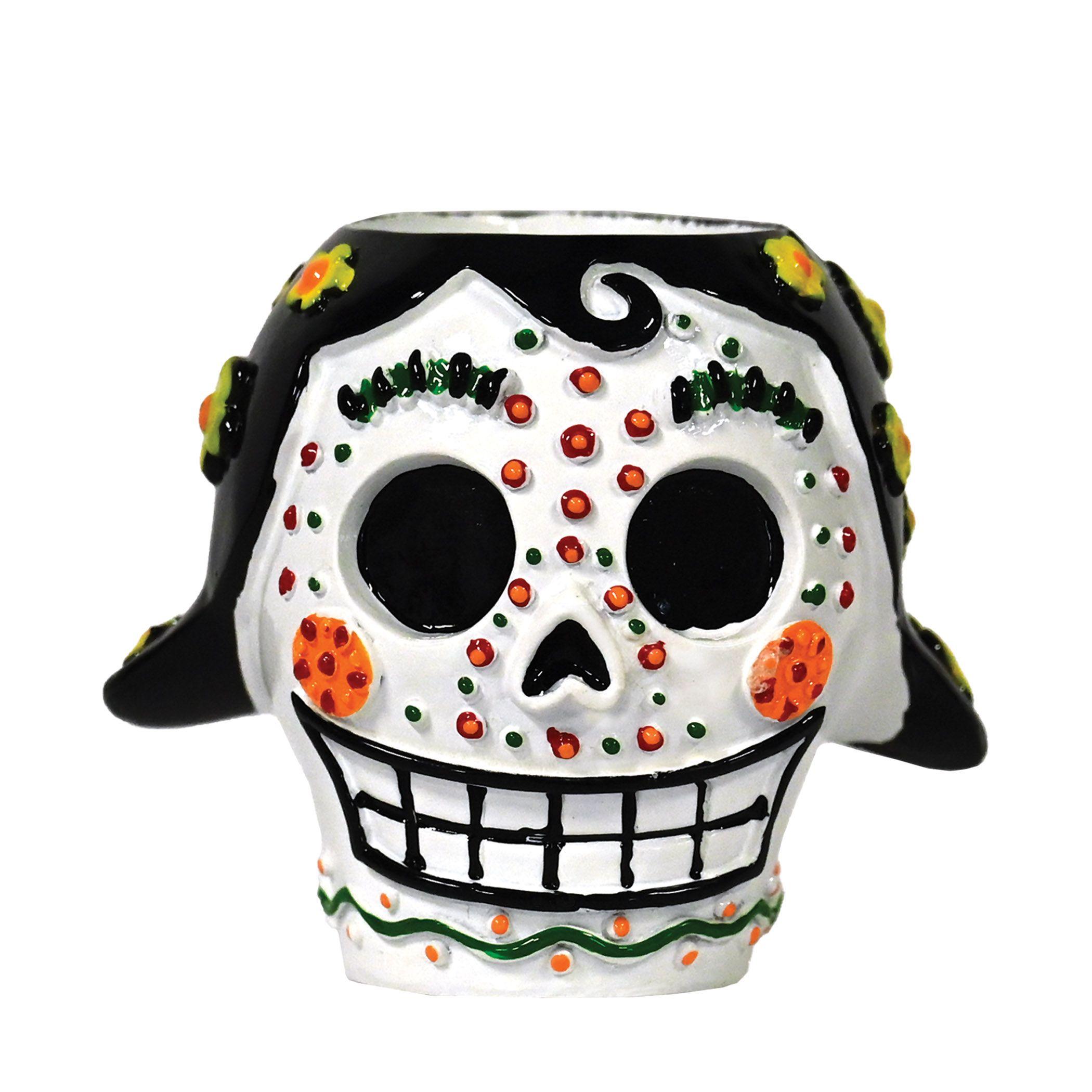 Day Of The Dead Female Tea Light Holder image