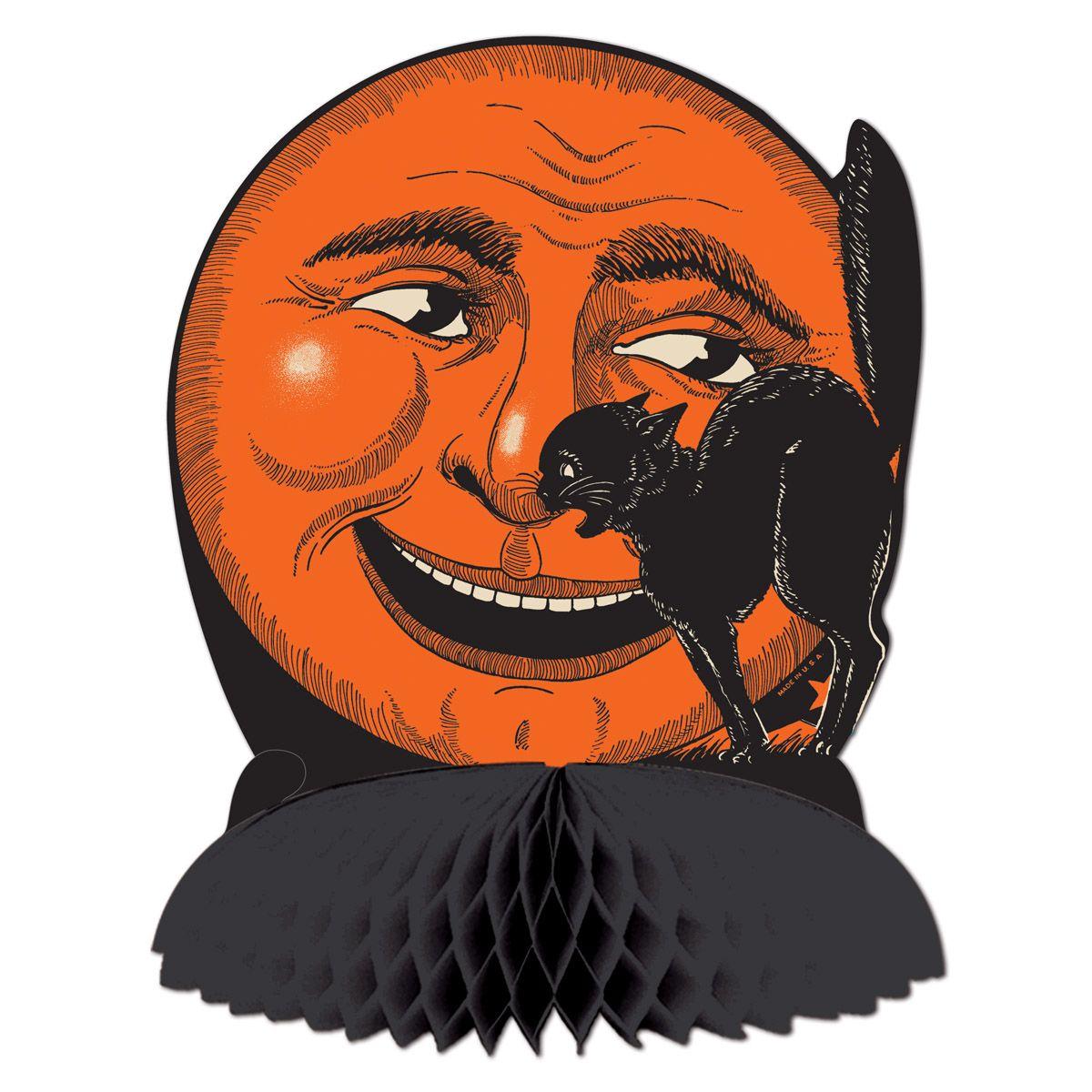 Vintage Halloween Cat & Moon Centerpiece image