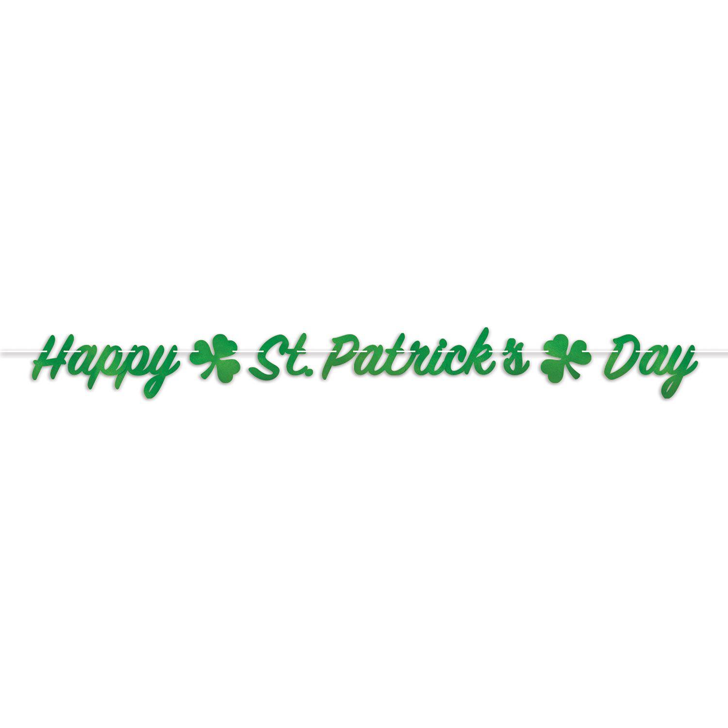 Foil Happy St Patrick's Day Streamer image