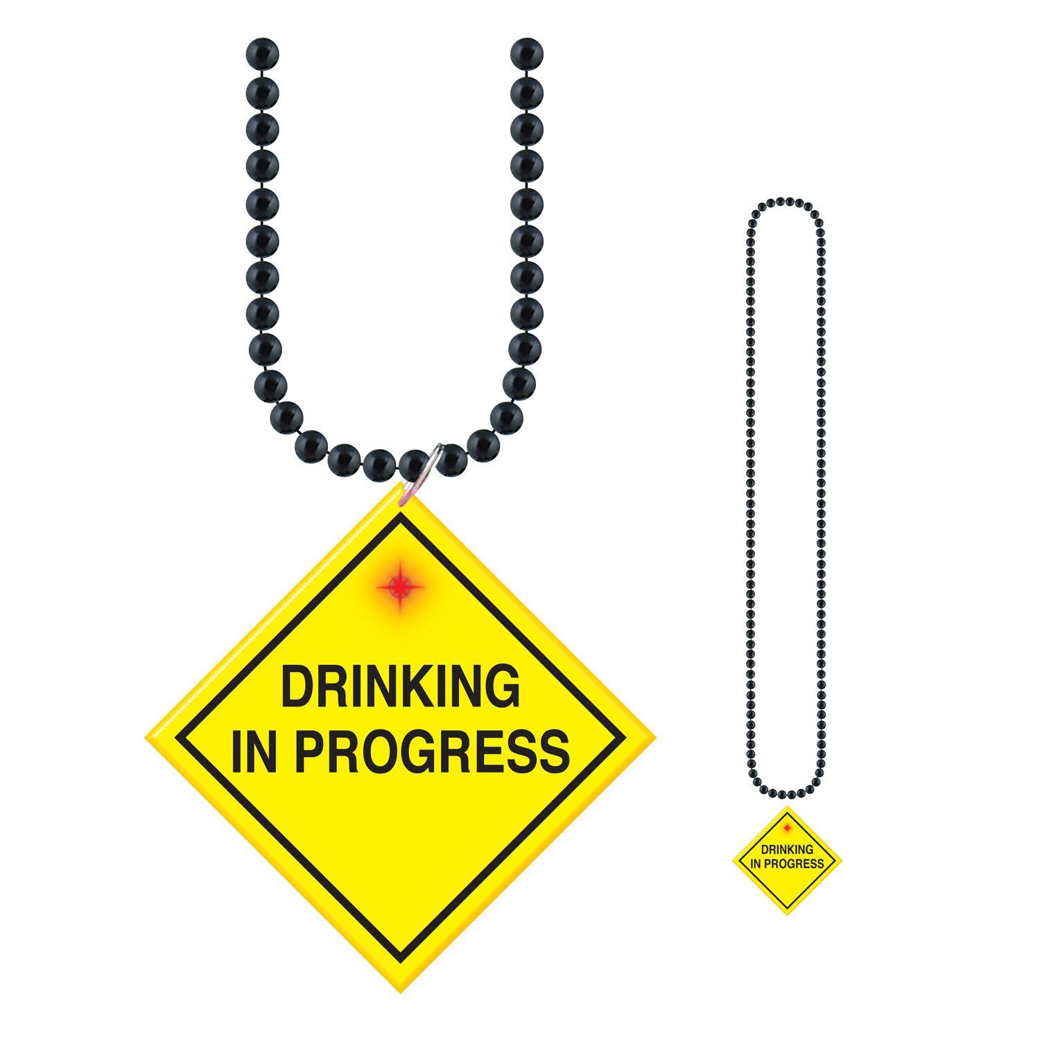 Beads w/"Drinking In Progress" Medallion image
