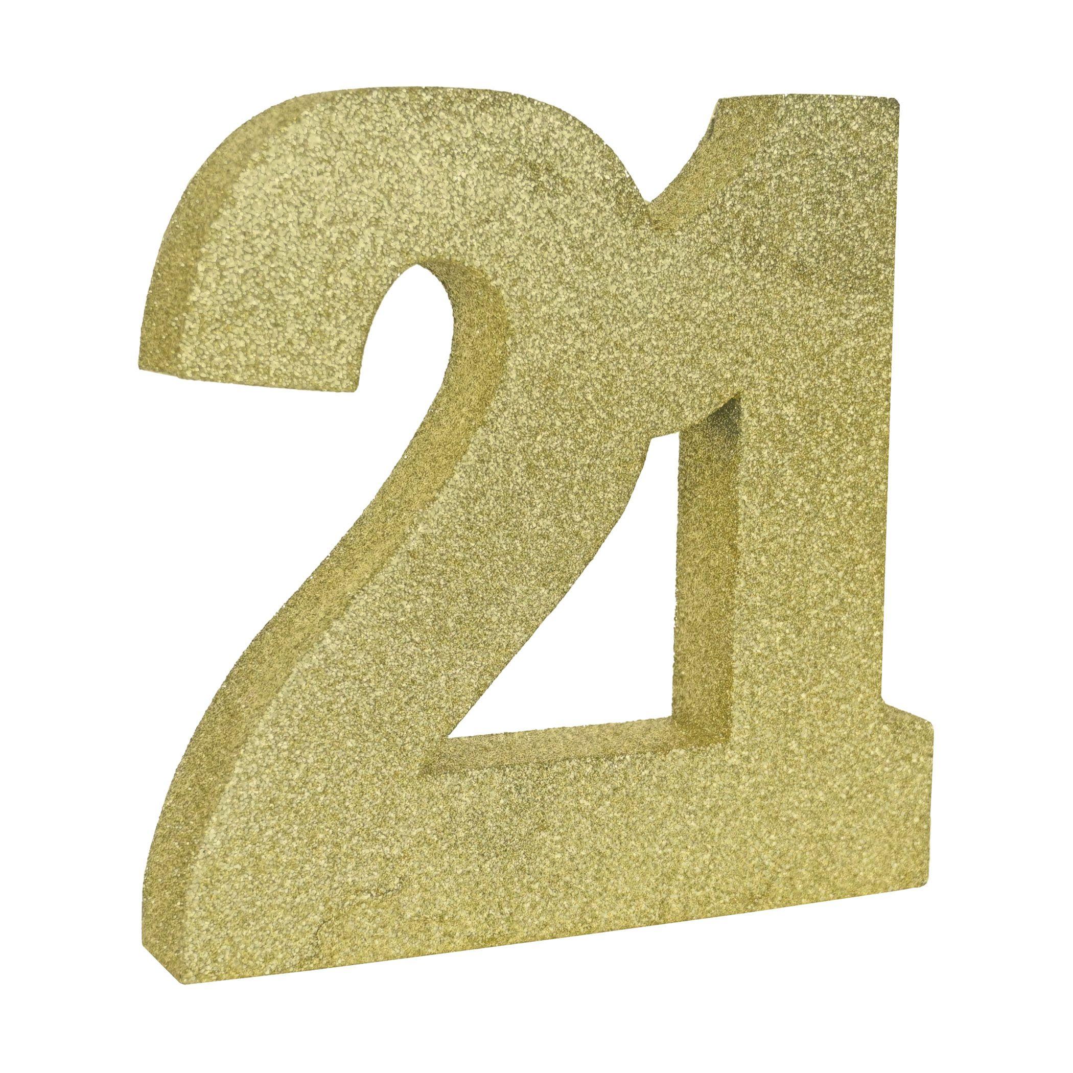 3-D Glittered "21" Centerpiece image