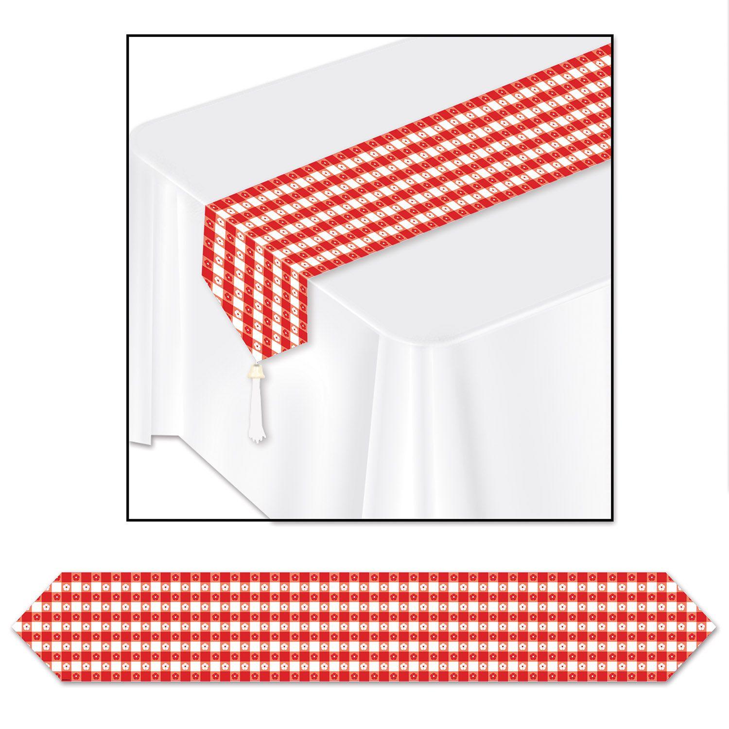 Printed Gingham Table Runner image
