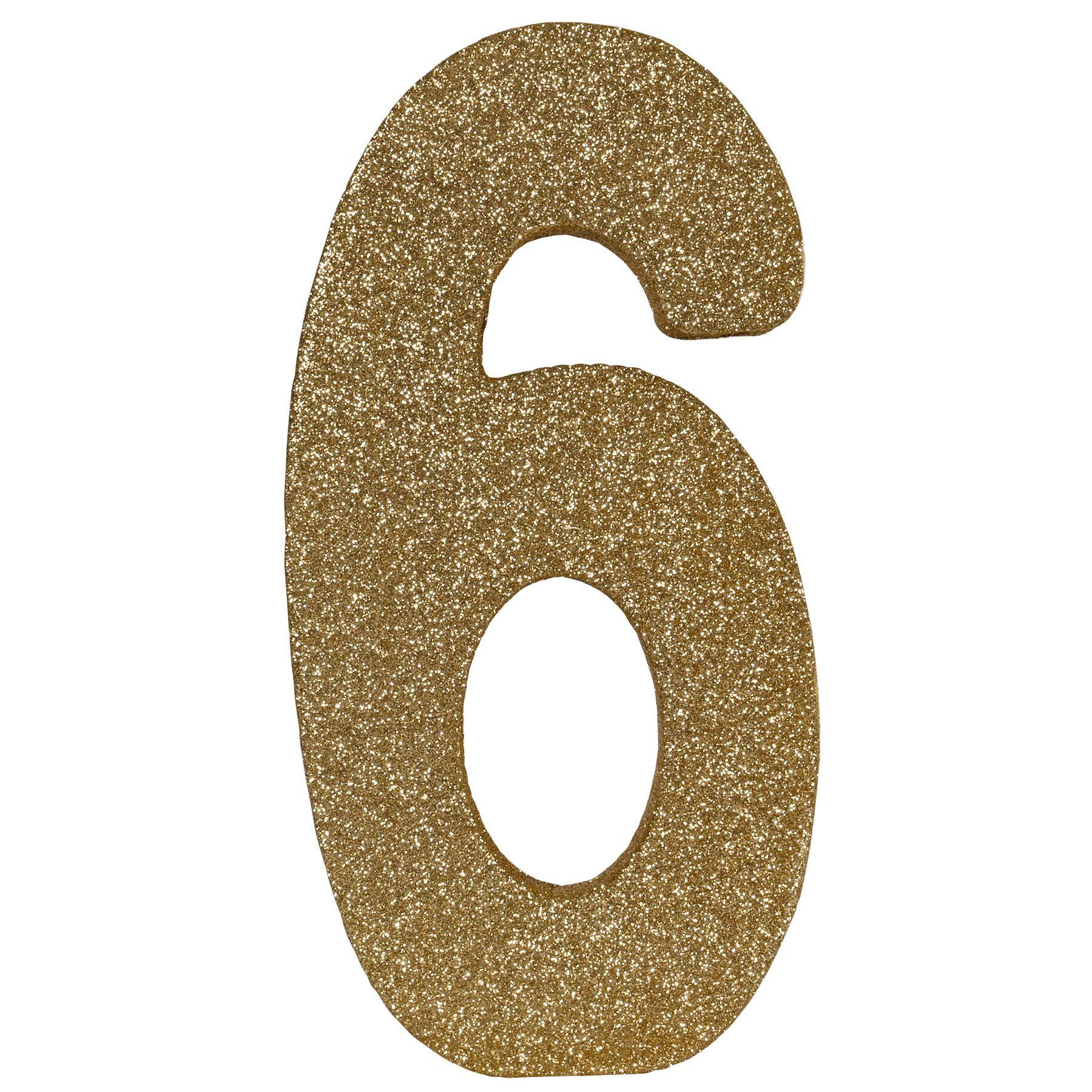 3-D Glittered "6" Centerpiece image