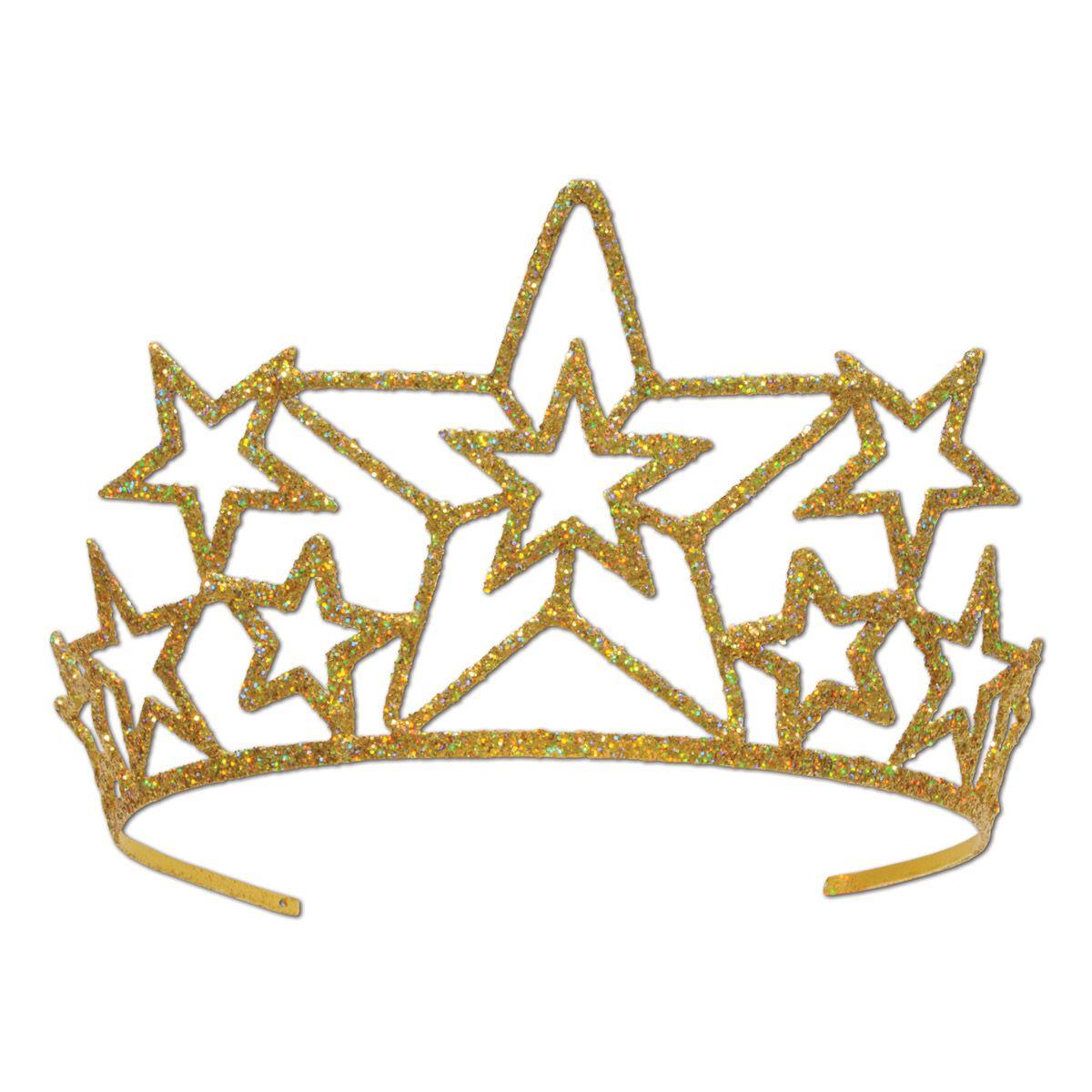 Glittered Metal Star Tiara image