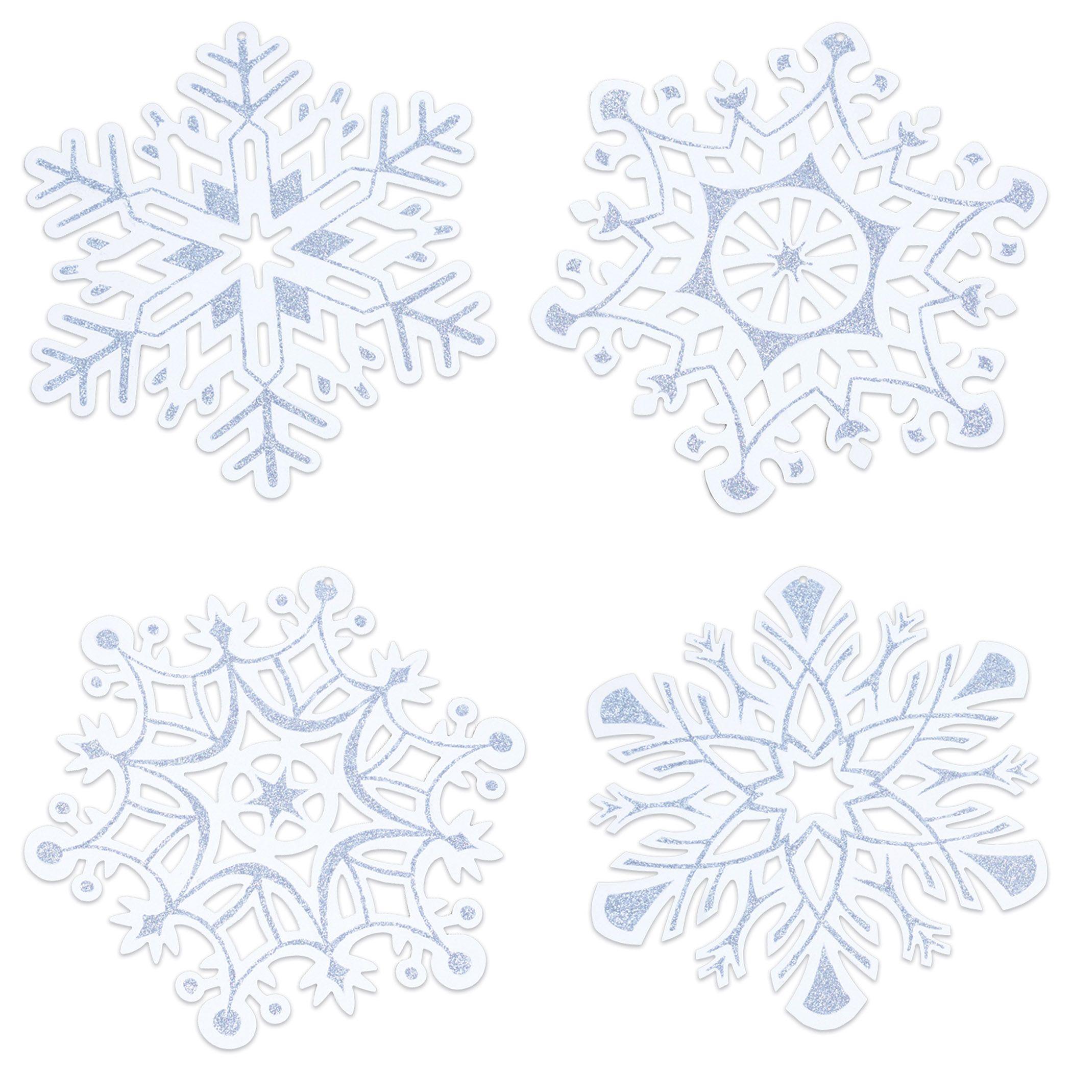 Pkgd Glittered Snowflake Cutouts image