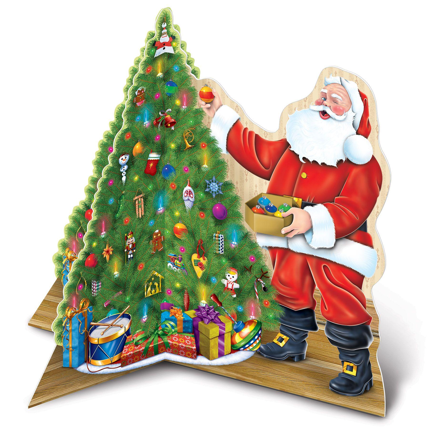 3-D Santa w/Tree Centerpiece image