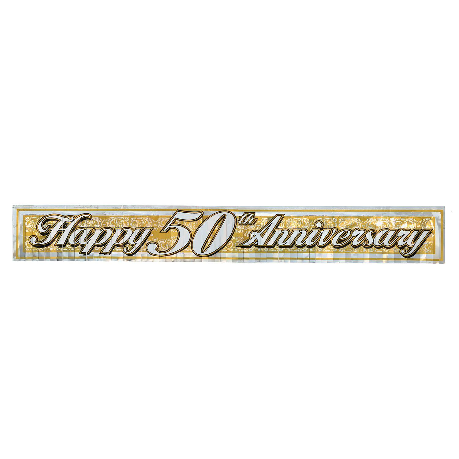Metallic "50th" Anniversary Fringe Bnr image